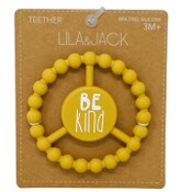 Wholesale - 1pc Silicone Peace Teether - Mustard "Be Kind" C/P 100, UPC: 195010015943